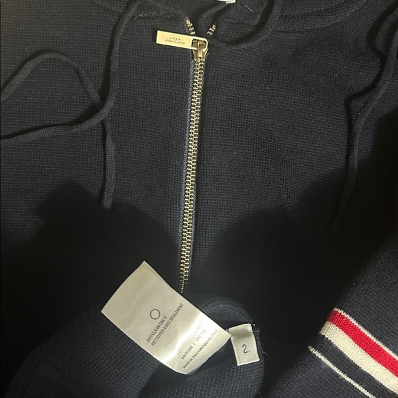 THOM BROWNE Striped Zip-Up Hoodie - Blue NWT Size 2. - Picture 6 of 7